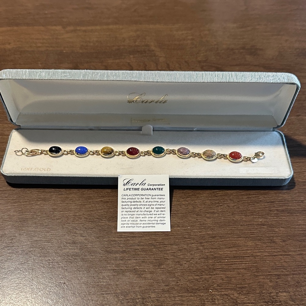 Authentic Vintage Scareb Bracelet 14 karat Gold purchased in 2007
